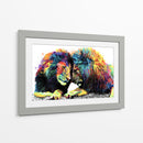 Familia de Leones Colorido - Hue Art | Cuadro decorativo de Canvas Lab