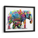Familia de Elefantes Graffiti - David Aste | Cuadro decorativo de Canvas Lab
