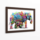 Familia de Elefantes Graffiti - David Aste | Cuadro decorativo de Canvas Lab
