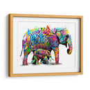 Familia de Elefantes Graffiti - David Aste | Cuadro decorativo de Canvas Lab