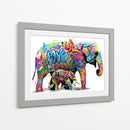 Familia de Elefantes Graffiti - David Aste | Cuadro decorativo de Canvas Lab