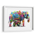 Familia de Elefantes Graffiti - David Aste | Cuadro decorativo de Canvas Lab