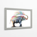 Elephant Color Shower - Hue Art | Cuadro decorativo de Canvas Lab