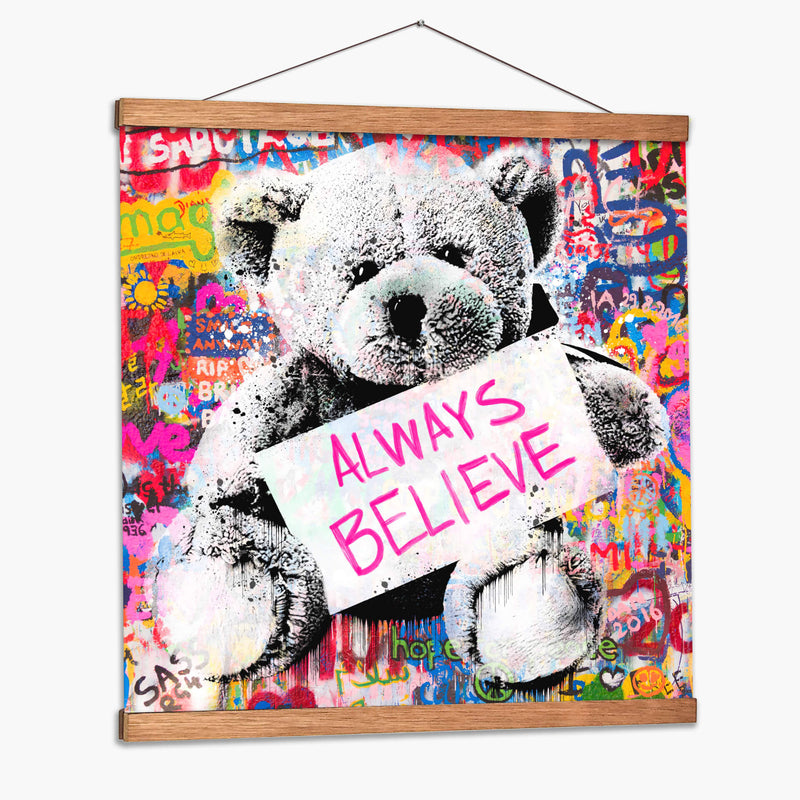Teddy Bear Believe - David Aste | Cuadro decorativo de Canvas Lab
