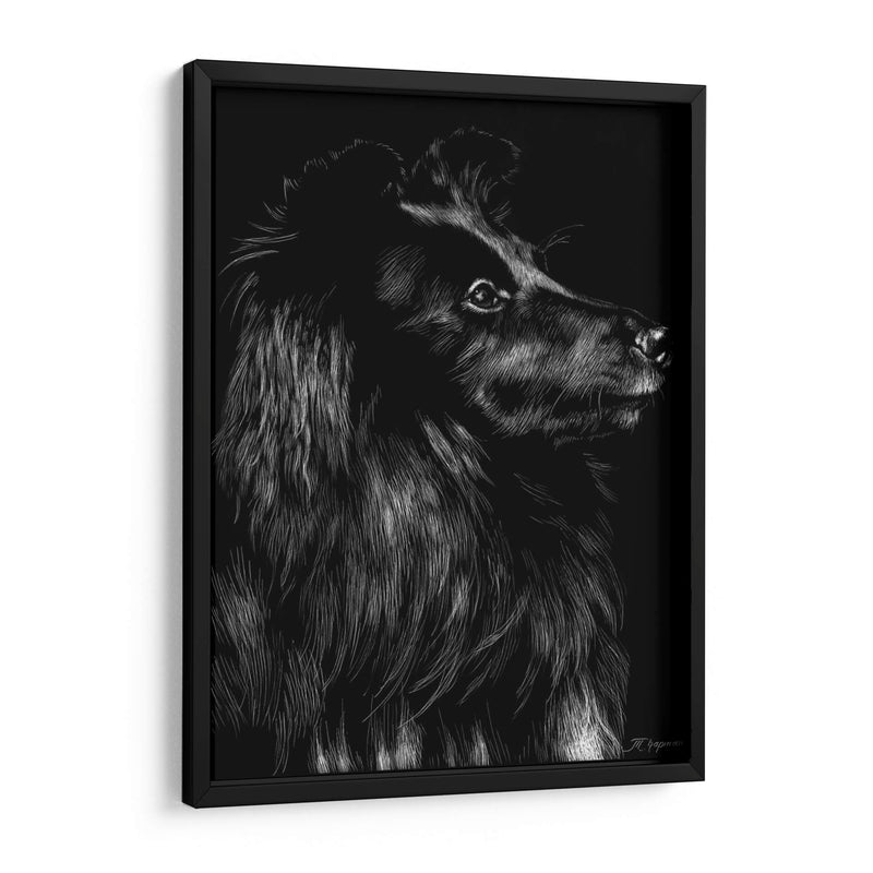 Canino Scratchboard Vi - Julie T. Chapman | Cuadro decorativo de Canvas Lab