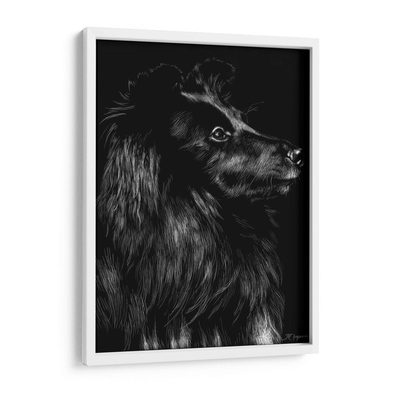 Canino Scratchboard Vi - Julie T. Chapman | Cuadro decorativo de Canvas Lab