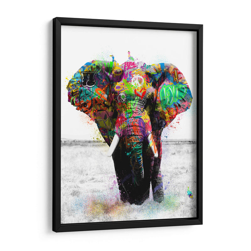 Elefante Graffiti - David Aste | Cuadro decorativo de Canvas Lab