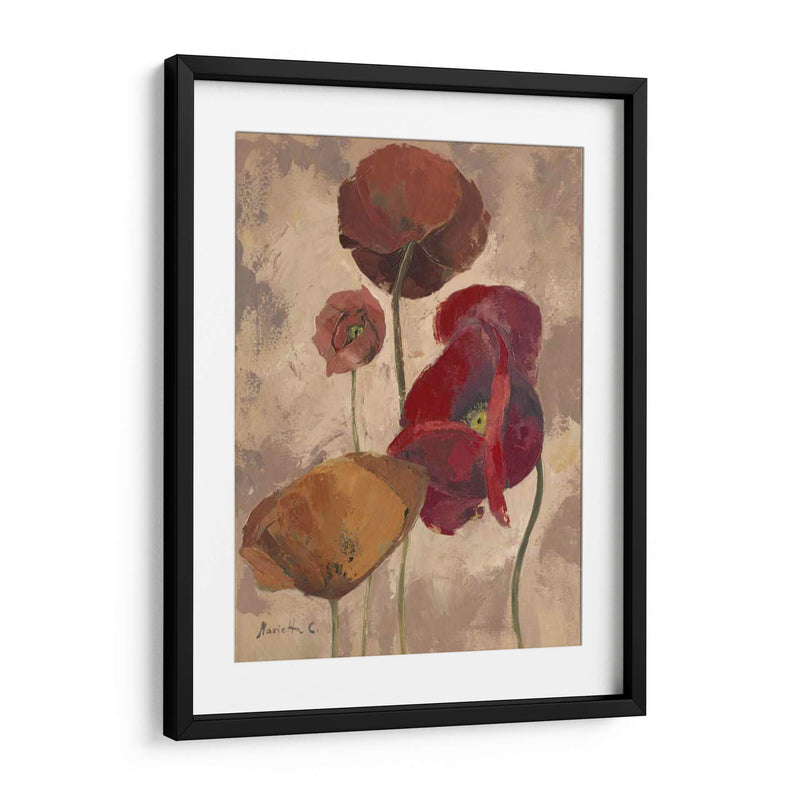 Poppies Con Textura Ii - Marietta Cohen | Cuadro decorativo de Canvas Lab