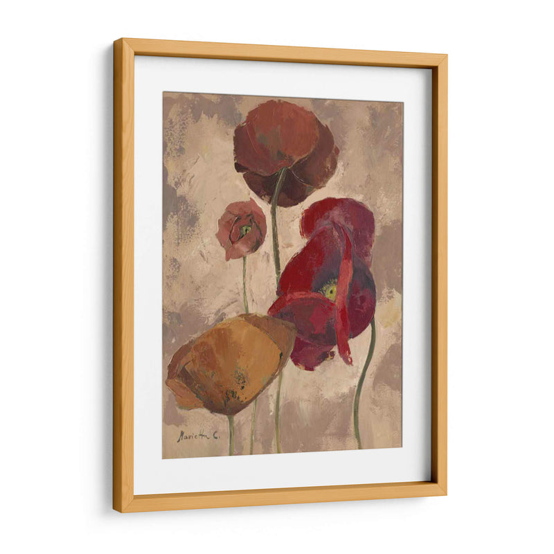 Poppies Con Textura Ii - Marietta Cohen | Cuadro decorativo de Canvas Lab