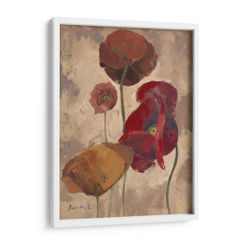 Poppies Con Textura Ii - Marietta Cohen | Cuadro decorativo de Canvas Lab