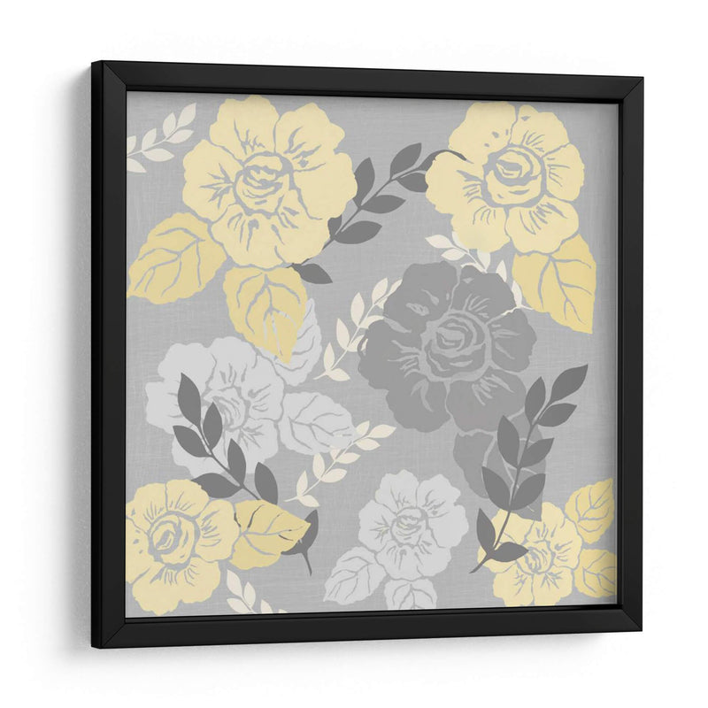 Rosas Amarillas En Gris I - Jade Reynolds | Cuadro decorativo de Canvas Lab