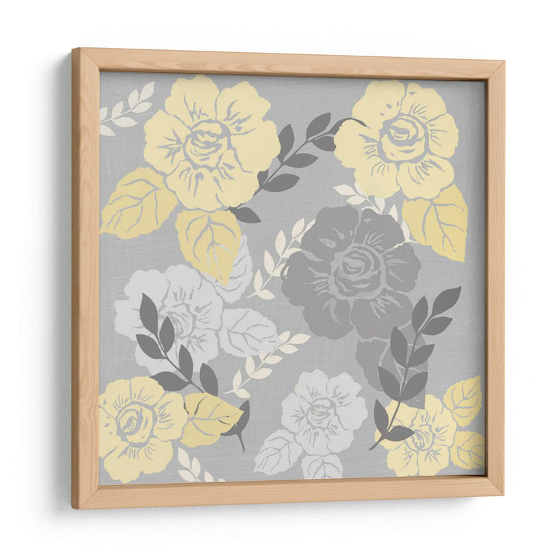 Rosas Amarillas En Gris I - Jade Reynolds | Cuadro decorativo de Canvas Lab