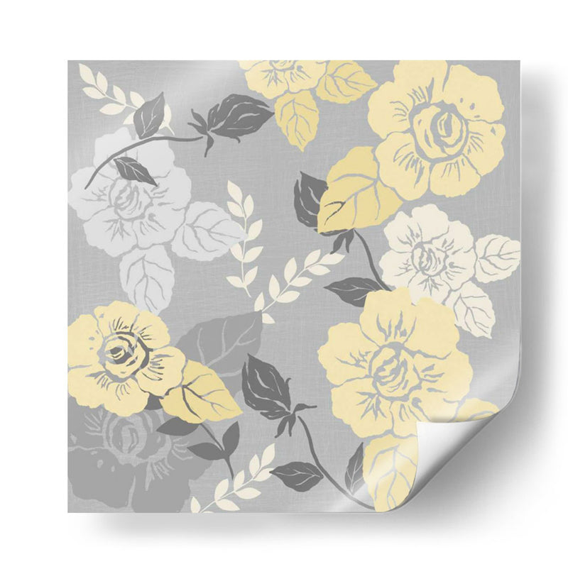 Rosas Amarillas En Gris Ii - Jade Reynolds | Cuadro decorativo de Canvas Lab