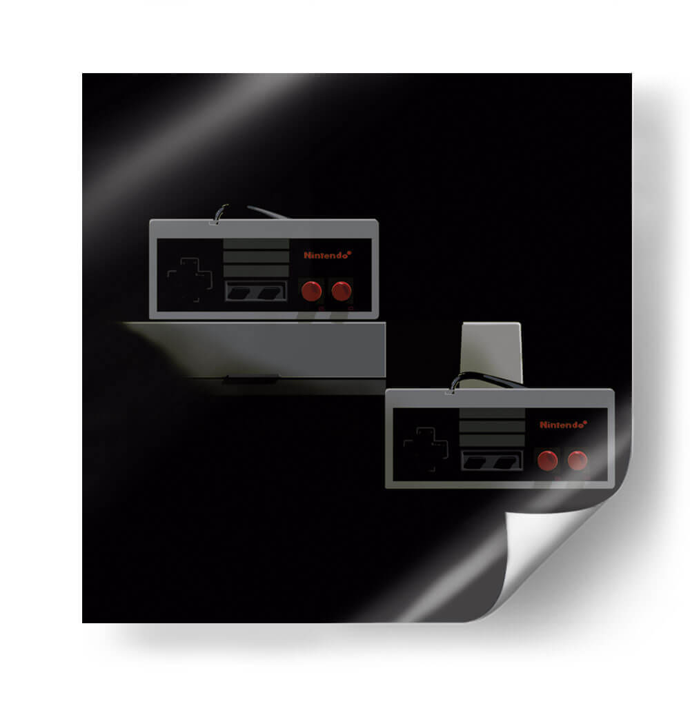 Consola Nintendo - dos controles - Eduardo Hernández | Cuadro decorativo de Canvas Lab