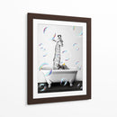 Giraffe Bath - Animals Daily | Cuadro decorativo de Canvas Lab