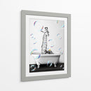 Giraffe Bath - Animals Daily | Cuadro decorativo de Canvas Lab