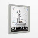 Giraffe Bath - Animals Daily | Cuadro decorativo de Canvas Lab