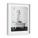 Giraffe Bath - Animals Daily | Cuadro decorativo de Canvas Lab