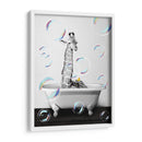 Giraffe Bath - Animals Daily | Cuadro decorativo de Canvas Lab