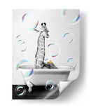Giraffe Bath - Animals Daily | Cuadro decorativo de Canvas Lab