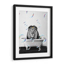 Lion Bath - Animals Daily | Cuadro decorativo de Canvas Lab