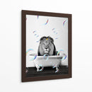 Lion Bath - Animals Daily | Cuadro decorativo de Canvas Lab