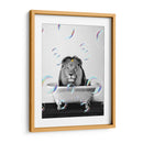 Lion Bath - Animals Daily | Cuadro decorativo de Canvas Lab