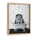 Lion Bath - Animals Daily | Cuadro decorativo de Canvas Lab