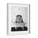 Lion Bath - Animals Daily | Cuadro decorativo de Canvas Lab