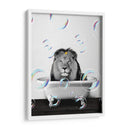Lion Bath - Animals Daily | Cuadro decorativo de Canvas Lab