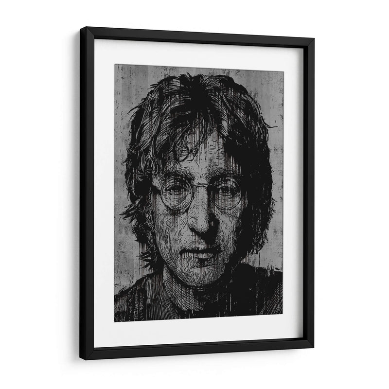 Lennon Drip - Dry Ink | Cuadro decorativo de Canvas Lab