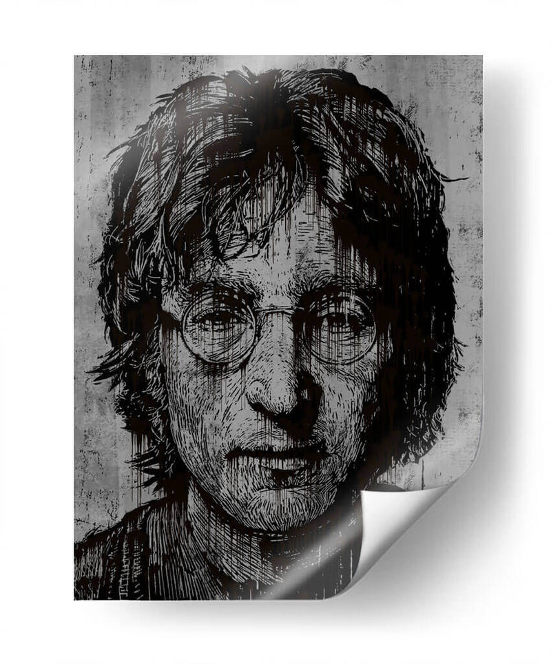 Lennon Drip - Dry Ink | Cuadro decorativo de Canvas Lab