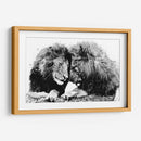 Familia de Leones BnW - Hue Art | Cuadro decorativo de Canvas Lab