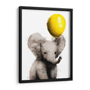 Baby Elephant Balloon - Hue Art | Cuadro decorativo de Canvas Lab