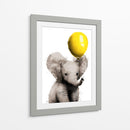 Baby Elephant Balloon - Hue Art | Cuadro decorativo de Canvas Lab