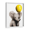 Baby Elephant Balloon - Hue Art | Cuadro decorativo de Canvas Lab