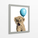 Baby Lion Balloon - Hue Art | Cuadro decorativo de Canvas Lab