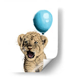 Baby Lion Balloon - Hue Art | Cuadro decorativo de Canvas Lab