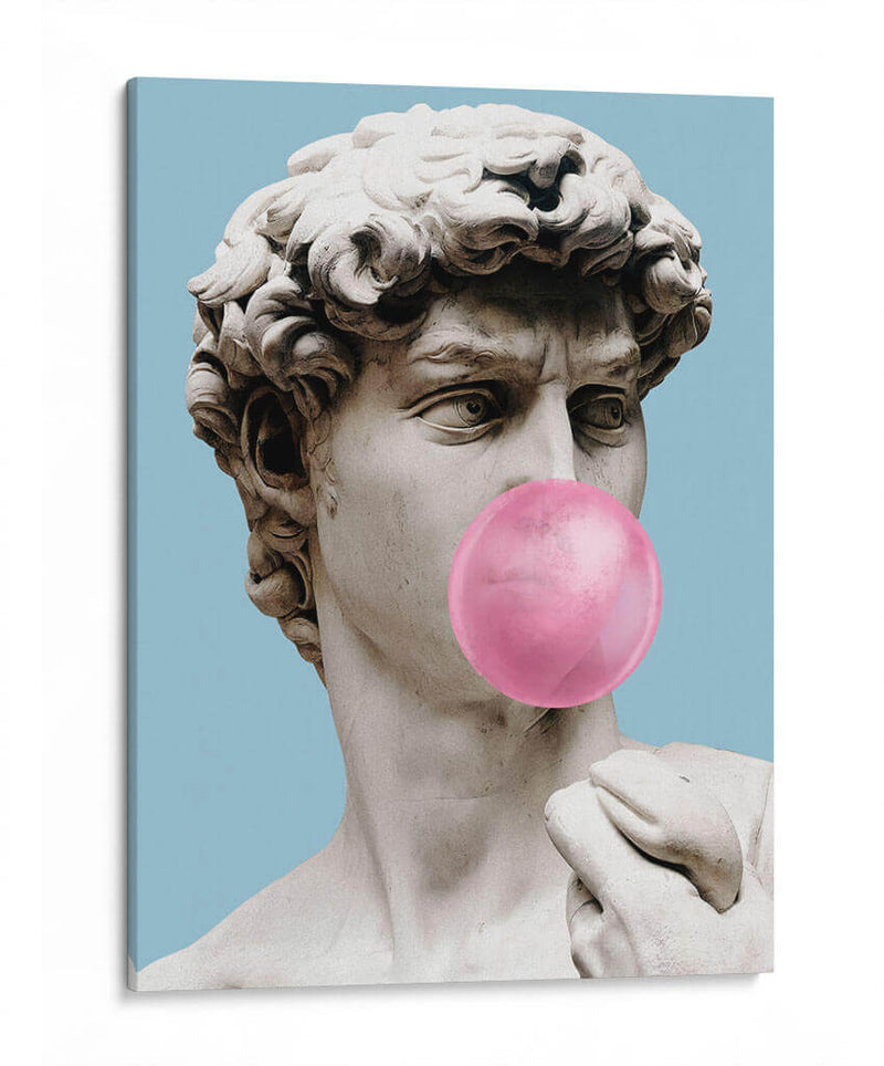 The David Bubblegum Blue - Fake Classics | Cuadro decorativo de Canvas Lab
