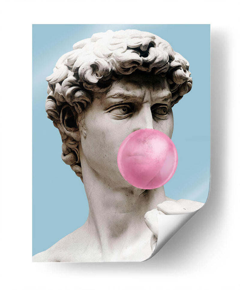 The David Bubblegum Blue - Fake Classics | Cuadro decorativo de Canvas Lab