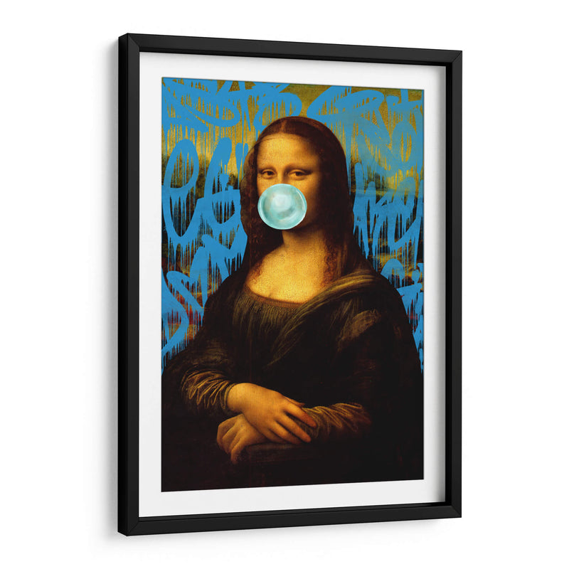 Mona Lisa Graffiti Azul - Fake Classics | Cuadro decorativo de Canvas Lab
