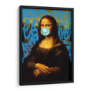 Mona Lisa Graffiti Azul - Fake Classics | Cuadro decorativo de Canvas Lab