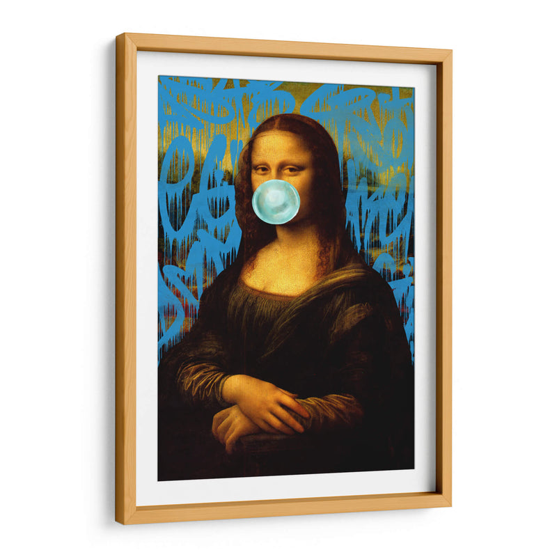 Mona Lisa Graffiti Azul - Fake Classics | Cuadro decorativo de Canvas Lab