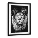 León a Pincelazos BnW - Hue Art | Cuadro decorativo de Canvas Lab