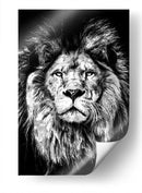 León a Pincelazos BnW - Hue Art | Cuadro decorativo de Canvas Lab