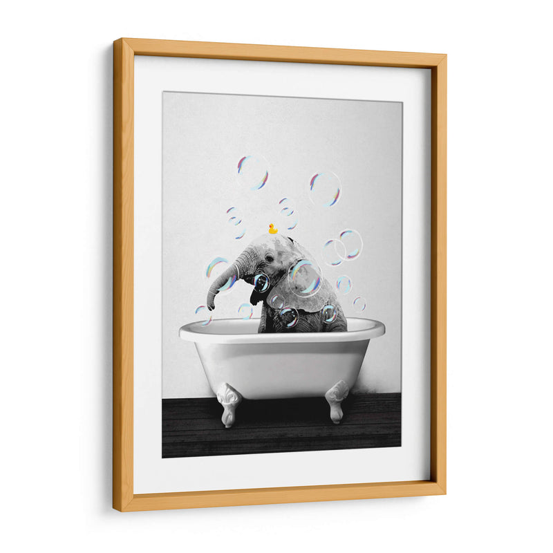 Baby Elephant Bath - Animals Daily | Cuadro decorativo de Canvas Lab