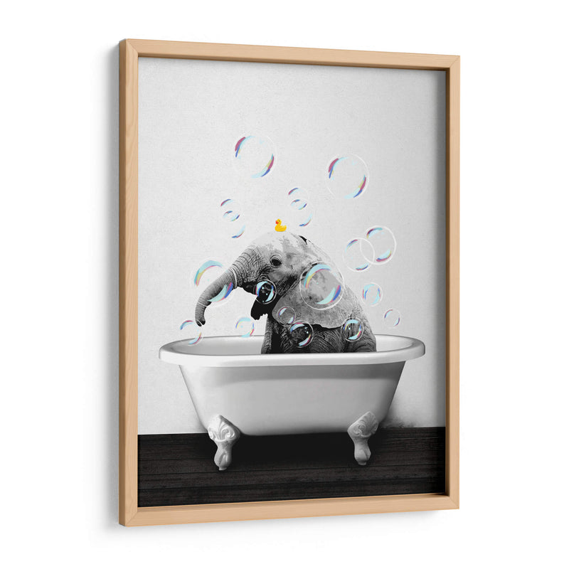 Baby Elephant Bath - Animals Daily | Cuadro decorativo de Canvas Lab