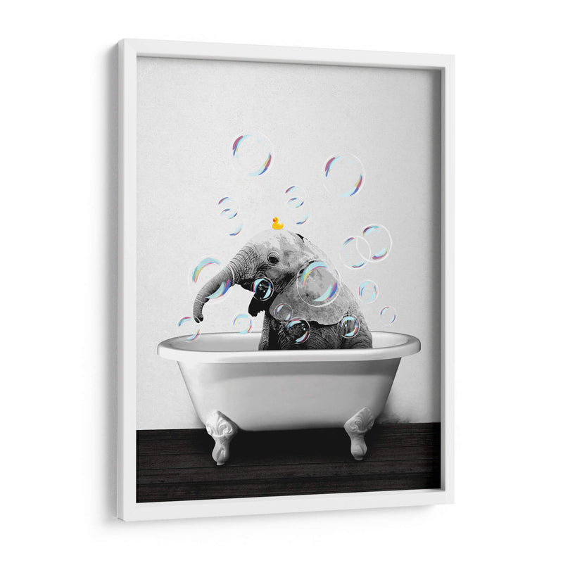 Baby Elephant Bath - Animals Daily | Cuadro decorativo de Canvas Lab