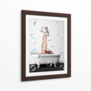 Giraffe Bath Color - Animals Daily | Cuadro decorativo de Canvas Lab