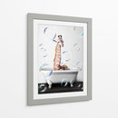 Giraffe Bath Color - Animals Daily | Cuadro decorativo de Canvas Lab